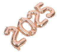 Générique Ballons en Aluminium 2025 Rose Doré Ensemble Décoratif pour Fête du Nouvel An et Remise de Diplômes Ballons Décoratifs Solide pour Anniversaire et Célébrations