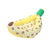 Générique Banana Shaped Dog Bed 58cm Soft Pet Couch for Small Dogs