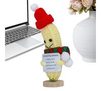 Générique Banane au Crochet de Noël, Crochet de Soutien émotionnel | Petit Jouet au Crochet de Soutien émotionnel de Noël | Jouet au Crochet pour remonter Le Moral, tricotée Banane de Dessin animé