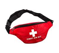 Générique Banane de Premiers Secours Portable Rouge en Nylon Étanche pour Activités Extérieures Canoë Navigation, Trousse Secours Pratique et Légère