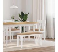 Générique Banc 90 cm Blanc Bois Massif Caoutchouc,Meubles,Bancs,Bancs de Cuisine & Salle à Manger,Blanc,8 KG,4102600