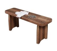 Générique Banc À Chaussure en Bois Massif pour Charge 100 Kg, Banc d'Entrée Style Ferme Surface en Grain de Bois, Banquette Bout de Lit pour Porche Couloir Chambre, 60/80/90/100/120/150cm(80 * 15cm)
