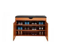 Générique Banc À Chaussures 3 Niveaux, De Rangement for D'entrée, for Organisateur avec Étagères Réglables(Teak)