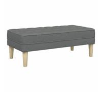 Générique Banc avec Coussin Gris Foncé 113 x 57 x 39 cm | Contreplaqué robuste, Coussin en polyester respirant, Pieds coniques modernes, Montage facile