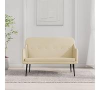 Générique Banc Crème 110x76x80 cm Tissu,Meubles,Bancs,Crème,14.25 KG,351489