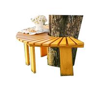 Générique Banc d'arbre en Forme D'éventail, Siège Semi-Circulaire De Jardin en Bois,for Bord De Piscine (bancs Inclus Uniquement)(Color 1)