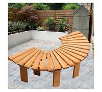 Générique Banc d'arbre Enveloppant, Chaise De Parc en Bois, Support De Fleurs Semi-Circulaire sans Dossier, for Jardin, Cour, Porche, Terrasse, Balcon(Color 2)