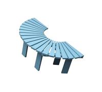 Générique Banc d'arbre Enveloppant, Montage Facile, Bancs en Bois en Forme D'éventail for Patio, for Jardin, Piscine, Pelouse(Blue)