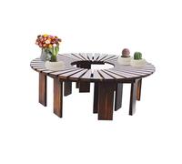 Générique Banc d'arbre Enveloppant, Siège Semi-Circulaire D'extérieur Peu Encombrant, for Jardin Extérieur, Patio (Comprend Uniquement Les Bancs)