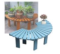 Générique Banc d'arbre Enveloppant, Tabouret De Parc en Bois Robuste, Étagère À Fleurs Semi-Circulaire sans Dossier, for Jardin, Cour, Porche, Terrasse(Color 3)