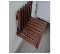 Générique Banc de Douche en Bois Massif, Chaise Pliante Murale Invisible, Tabouret Pliant for Chaussures de Changement, Chaise de Porche dissimulée Ultra-Mince(Walnut)