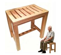 Générique Banc De Douche Imperméable,Chaise De Douche pour Personnes Âgées,Tabouret De Douche pour Spa Sauna Et Intérieur,Banc Bois Robuste,350 Livres