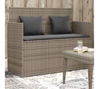 Générique Banc de Jardin avec Coussins Gris résine tressée Meubles Mobilier de Jardin Sièges de Jardin Bancs de Jardin (Poids 16.2KG)