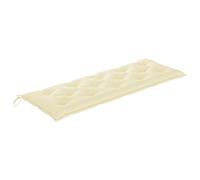 Générique Banc De Jardin Empilable 159 Cm Bois De Teck avec Coussin | Bois massif durable, résistant aux intempéries, capacité 110 kg par siège, pour terrasse ou patio