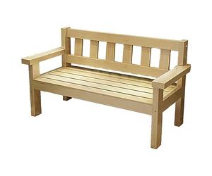 Générique Banc de Jardin extérieur en Bois Couleur bûche, Chaise de Patio Confortable avec Dossier et accoudoirs, siège de Loisirs Durable pour pelouse, Porche, allée - Parfait pour la détente