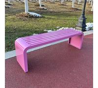 Générique Banc de Jardin extérieur en métal, Assise sans Dossier pour 2 à 3 Personnes, Chaise en Acier résistant aux intempéries pour Porche et Cour, mobilier de Balcon élégant - Banc Bleu de 119 cm