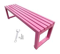 Générique Banc de Jardin, Salon de Jardin Extérieur sans Dossier, Banquette Terrasse Résistant aux Intempéries, 100/120/150/180cm Banc de Balcon pour Patio Cour Chemin Porche(Rose,100cm)