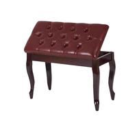 Générique Banc De Piano Double avec Rangement, Banquette De Clavier en Bois avec Coussin en Cuir PU, Peut Supporter Jusqu'à 300 Kg, for Vanité, Salon, Chambre À Coucher(Color2)
