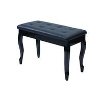 Générique Banc De Piano Double avec Rangement, Banquette De Clavier en Bois, avec Coussin Rembourré Et Cuir PU, Capacité De 200 Kg, for Vanité, Salon, Chambre À Coucher(Black)