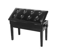 Générique Banc De Piano Double Réglable, Banquette De Clavier De Musique en Bois Robuste, Hauteur Réglable 48-58 Cm, Capacité De 350 Kg for Magasin De Piano, Studio D'école De Musique(Black)