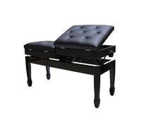 Générique Banc De Piano Réglable avec Rangement, Double Banquette Clavier en Bois, Dispositifs Levage Hydrauliques Robustes, Capacité 400 Kg for Magasin, Studio D'école Musique
