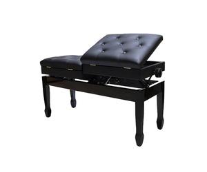 Générique Banc De Piano Réglable avec Rangement, Double Banquette Clavier en Bois, Dispositifs Levage Hydrauliques Robustes, Capacité 400 Kg for Magasin, Studio D'école Musique
