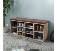 Générique Banc de Rangement à Chaussures 10 Compartiments Couleur chêne,Bancs,Bancs coffres-242555