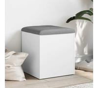 Générique Banc de Rangement Blanc 42x42x45 cm Bois d'ingénierie,Meubles, Bancs, Bancs coffres, Blanc (Poids 11.86KG)