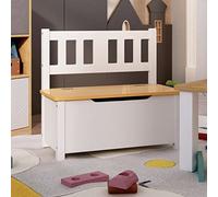 Générique Banc de Rangement pour Enfants Blanc et Beige 60x30x55 cm MDF,Meubles,Mobilier pour bébés & Tout-Petits,Meubles pour bébés & Tout-Petits,Blanc,8.45KG,10408