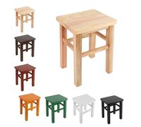 Générique Banc D'entrée De Pied Rustique, Tabouret Carré en Bois Massif, Banc De Bout De Lit, Tabouret Rectangulaire pour Couloir, Salon, Salle À Manger, Chambre, 7 Couleurs(Natural,30 cm/11.81 in)