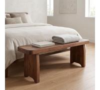 Générique Banc d'Entrée en Bois Massif Style Ferme, Banc de Bout de Lit Intérieur, Banquette À Chaussures pour Porche Balcon Chambre Salle À Manger, Charge 100 Kg, 60/80/90/100/120/150cm(120 * 35cm)