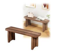 Générique Banc D'entrée en Bois Rustique, 60/90/120/150 Cm Banc Salle de Bain À Bords Naturels, Chaise Bois Salle À Manger pour Tabouret Piano D'intérieur, Banquette Angle Noyer(90 * 20 * 25 cm)