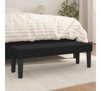 Générique Banc en Tissu Noir 100x30x30 cm Solution Multifonctionnelle pour Salon et Chambre Siège Confortable Rembourré de Mousse Design Élégant et Durable pour Tous Vos Espaces