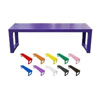Générique Banc Exterieur Jardin sans Dossier en Acier, Banc de Jardin pour Terrasse Pelouse Balcon, Banquette Siège Métal Résistant aux Intempéries Facile a Monter(Violette,100cm)