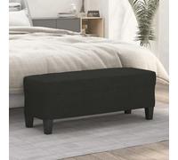 Générique Banc Noir 100x35x41 cm Tissu,Meubles, Bancs, Noir (Poids 6KG)-9455