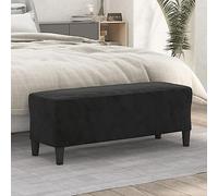 Générique Banc Noir 100x35x41 cm Velours,Meubles, Bancs,349426