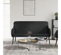 Générique Banc Noir 110x76x80 cm Similicuir,Meubles, Bancs,351430