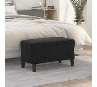 Générique Banc Noir 70x35x41 cm Velours,Meubles, Bancs, Noir (Poids 5.55KG)