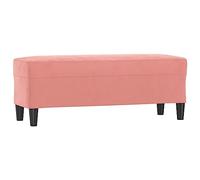 Générique Banc Rose 100x35x41 cm Velours,Meubles,Bancs,Rose,6.45KG,349424