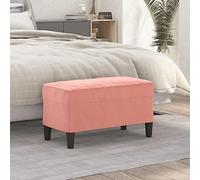 Générique Banc Rose 70x35x41 cm Velours,Meubles, Bancs, Rose (Poids 5.1KG)
