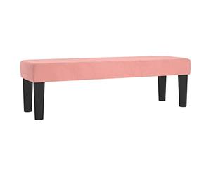 Générique Banc Rose Velours 100x30x30 cm | Siège supplémentaire, rembourré mousse, multifonction, pour salon ou chambre