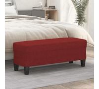 Générique Banc Rouge Bordeaux 100x35x41 cm Tissu Meubles Bancs (Poids 6.2KG)-9457
