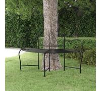 Générique Banc Tour d'arbre 150 cm Noir Acier, Meubles, Mobilier de Jardin, Sièges de Jardin, Bancs de Jardin, Noir, (Poids 9.6KG)