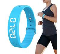 Générique Bande d'alarme vibrante à 8 alarmes, Tracker d'activité en Silicone Rechargeable, Moniteur de Sommeil, Calories par étapes, Compte à rebours, Montre-Bracelet à Vibrations silencieuses