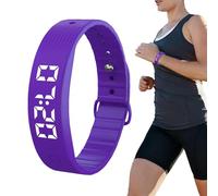 Générique Bande d'alarme vibrante à 8 alarmes, Tracker d'activité en Silicone Rechargeable, Moniteur de Sommeil, Calories par étapes, Compte à rebours, Montre-Bracelet à Vibrations silencieuses