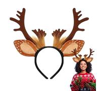Générique Bandeau à Bois de Cerf - Accessoire De Tête Cosplay De Noël,Serre-tête Décoratif Festif - pour Soirées Déguisées Représentations Salons BD Adolescents Adultes Famille Photo Théâtre Scolaire