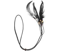 Générique Bandeau Bohème à Plumage pour Femmes, Accessoire Coiffure Ethnique Flexible et Léger, Style Hippie Tribal, pour Fêtes, Carnavals et Bals Masqués