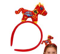 Générique Bandeau Cheval Année Du Cheval,Serre-tête Peluche pour Fêtes,Bandeau Doux Animale - Accessoire Pour Photos de Famille Spectacles Festivals Célébrations Soirées à Thème