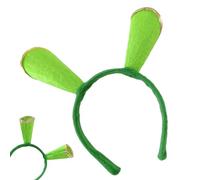 Générique Bandeau Cosplay, Bandeau Déguisement Halloween, Accessoire Capillaire Vert à Bordure Dorée Port Toute la Journée Femmes Spa Soirée Scène Masquerade