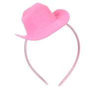 Générique bandeau de chapeau de cowboy mini-chapeaux casquette cool en strass mini chapeaux pour la fête chapeaux de fête de cow-boy bandeau chapeau mignon Bandeau de cow-girl polyester rose